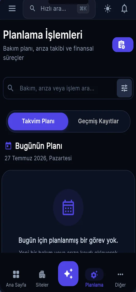 Bakım planlama